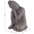 thumbnail image 4 of DecMode 20" Indoor Outdoor Meditating Buddha Garden Sculpture, 4 of 14