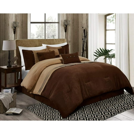 Chezmoi Collection Chandler 7-Piece Western Lodge Micro Suede Bedding Comforter Set - Walmart.com