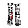 thumbnail image 2 of Women's Men's Hockey Player Colorful Novelty Pattern Crew Athletic Socks, 2 of 7