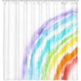 thumbnail image 4 of Rainbow Boho Shower Curtain Extra Long, Abstract Cute Colorful Watercolor Bath Curtain Sets, Waterproof Fabric Bathroom Decor Curtain Set Color Education Hooks Included- 72 x 84 in, 4 of 6