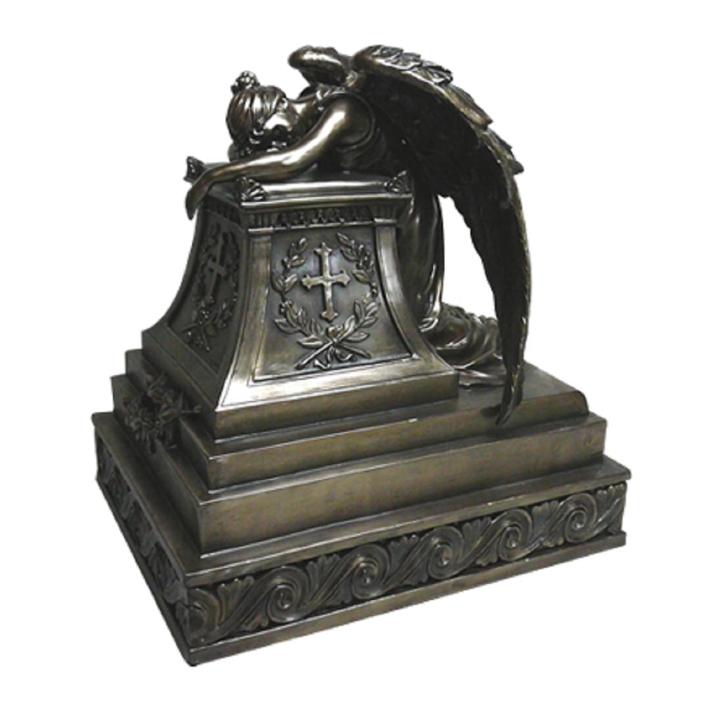 Pacific Trading Weeping Angel Bronze Color Memorial Urn