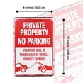 thumbnail image 6 of Private Property No Parking Anytime Tow Away Zone Metal Street Sign Garage Door Driveway Gate Notice, 6 of 8