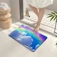 thumbnail image 4 of Shiartex Diatom Mud Mat Rainbow Clouds Sky Floor Mat Indoor Outdoor for Home Entrance, Stylish and Absorbent, Non-Slip Bottom, Black Backing, Machine Washable - 45x75cm 24x16in, 4 of 5