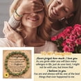 thumbnail image 2 of Opolski Sunflower Beaded Bracelet with Inspirational Card Elastic Adjustable Girls Natural Stone Round Beads Bracelet, 2 of 8