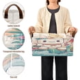 thumbnail image 5 of A Cute Marshmallow Man Storage Basket Soccer Plaid Fabric Hoard Box Oversized Collapsible Closet Organizer with Metal Iron Frame 16.9×11.4×7.7in, 5 of 8