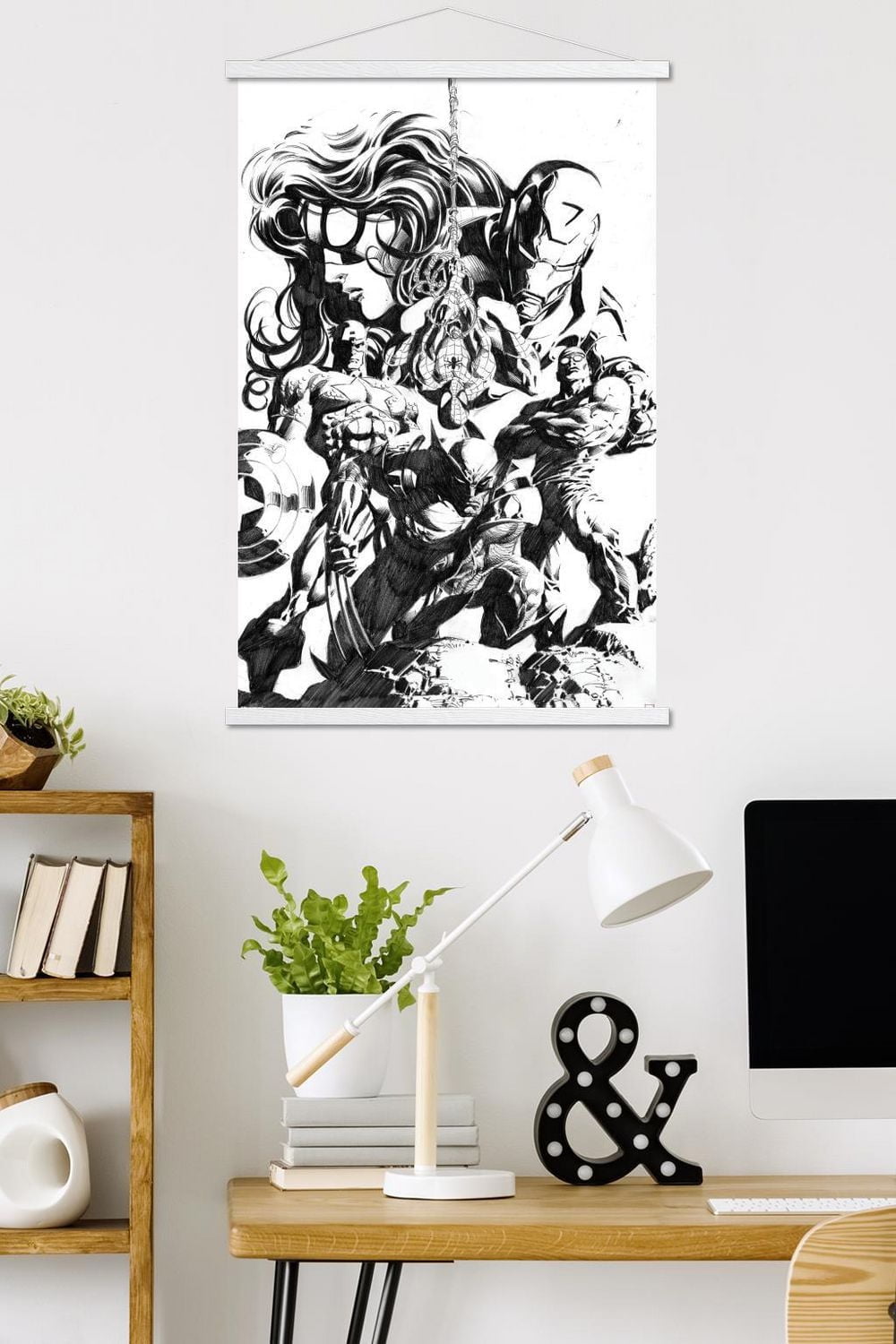 Marvel Sketch - Group Wall Poster