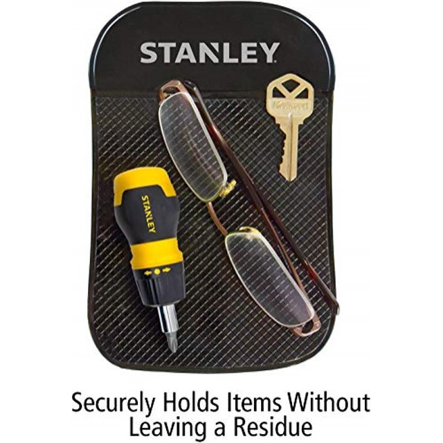Almofada Stanley S4005 3.5" x 5.75" Extra-Forte Antideslizante, Gel Pad para Telefone, iPad, Chaves, lentes, etc - Preto, Pequeño