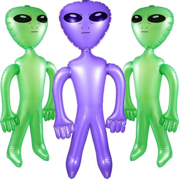 Juguete inflable Jumbo Alien BBTO para fiestas, 35 cm