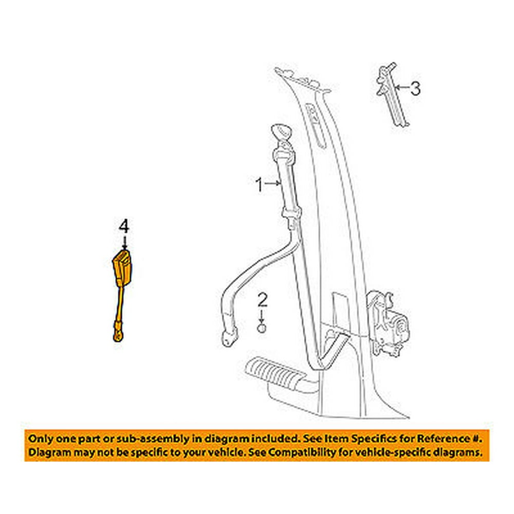 Jeep CHRYSLER OEM 2005 Liberty Front Seat BeltBuckle End Left