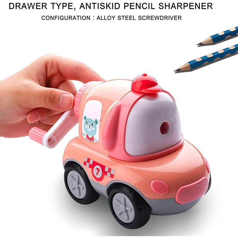 Anller Pencil Sharpener, Hand Crank Manual Sharpener, Pencil Cutter for  Classroom/Office/Home/Kids Gift, Red