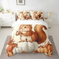 thumbnail image 2 of Manfei Teens Cartoon Squirrel Bedding Comforter Set 7pcs, Fall Autumn Pumpkin Queen Bedding Sets, Harvest Thanksgiving Day Queen Sheet Sets, Microfiber Bedroom Decor, 2 of 7