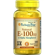 Puritan's Pride Vitamin E-100 iu 100% Natural-100 Softgels
