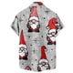 thumbnail image 5 of Hombres Casual Botones Playa Sin posicionamiento Estampado Turndown Camisa de manga corta Blusa Pompotops  oipoqjl46218, 5 of 7
