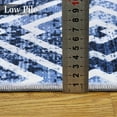 thumbnail image 6 of 4'x6' Area Rug, Washable Indoor Throw Carpet, Non-Slip Floor Cover Vintage Area Rug, Boho Distressed Area Rug, Floral Area Rug for Living Room Bedroom Kitchen Home Office, Blue, 6 of 8