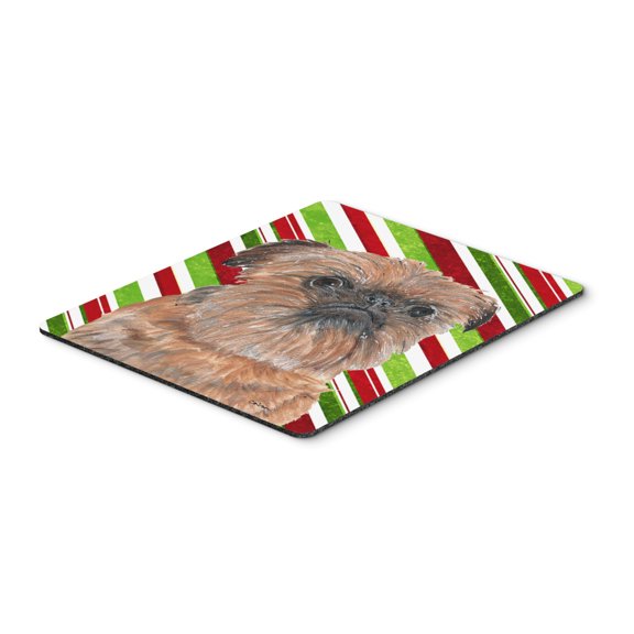 "Brussels Griffon Candy Cane Christmas Mouse Pad Hot Pad or Trivet"