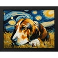 thumbnail image 2 of Stephen Chambers 24x19 Black Modern Wood Framed Wall Art Titled - Basset Hound, 2 of 6