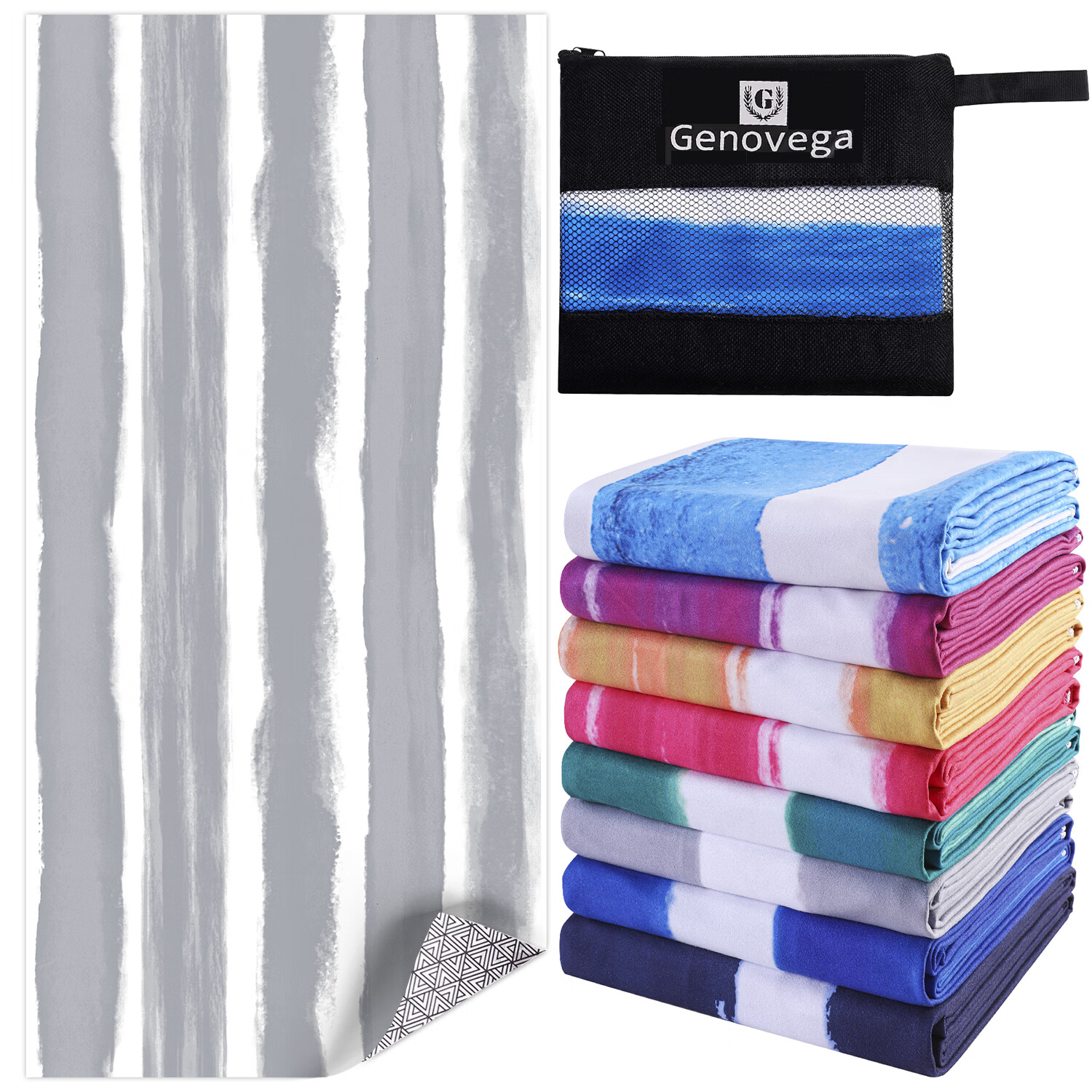 Microfiber Beach Towel 36" x 72” Oversized Quick Dry Travel Towels