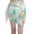 thumbnail image 2 of Disketp Elephant And Flowers Women Swimsuit Cover Up Short Chiffon Summer Beach Sarong Bikini Wrap Skirt Bathing Suit, 2 of 7