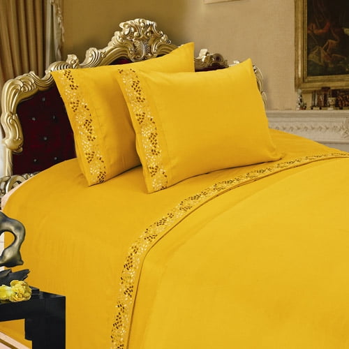 At Home Embroidered Microfiber Bedding S