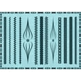 thumbnail image 1 of Ahgly Company Indoor Rectangle Patterned Tron Blue Area Rugs, 2' x 4', 1 of 6