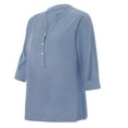 thumbnail image 7 of Dyfzdhu Long Sleeve T-shirt For Women Solid Color Stand Up Collar Cotton Long Sleeved Shirt Blouse Casual Top, 7 of 7