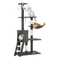thumbnail image 1 of PawHut 53" Cat Tree Tower with Condo, Large Kitten Activity Centre, Dark Grey, 1 of 10