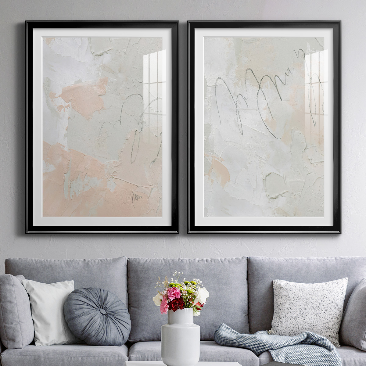 Wexford Home Twitch I Premium Framed Print, 22.5" x 30.5" - Ready to Hang, Black (Set of 2)