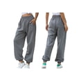 thumbnail image 3 of Women'S High Waisted Sweatpants Workout Active Joggers Pants Baggy Lounge Bottoms Dark Gray XXXL, 3 of 7