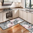 thumbnail image 3 of Kitchen Rugs Sets Of 2,Pioneer Flower Floral Print Pattern Anti Fatigue Kitchen Mat Rugs Non Slip Washable,Decorative Kitchen Floor Mats for Kitchen,Sink,Laundry,17"x47"+17"x47", 3 of 5