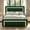 Green, variant on 4 EVER WINNER Twin Bed Frame, Velvet Upholstered Bed Frame with Diamond Headboard, Black Bed Frame Twin Size , Black