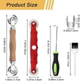 thumbnail image 2 of 14Pcs Screen Repair Kit, Screen Repair Spline Tool 2Pcs Screen Rolling Tool with Bearing Spline Tools/Screen Spline Removal Hook/Groove Cleaning Brush/ 10Pcs Screen Installer Clips, 2 of 7