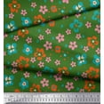 thumbnail image 2 of Soimoi Green polyester Crepe Fabric Artistic Floral Print Fabric by the Yard 42 Inch Wide, 2 of 3