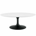 thumbnail image 1 of Modway Lippa 42" Oval Coffee Table in Black White, 1 of 7