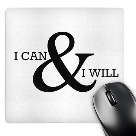 3dRose  I can and I will black lettering on white background  MousePad price history on PriceWatchPro