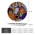 thumbnail image 4 of Lsque Scooby-Doo Pattern Ceramic Decorative Plate Decorative Plates with Display Stand Personalized Porcelain Plate Ceramic Ornaments for Wall Hanging Decoration-8in, 4 of 6