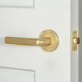 thumbnail image 4 of Viaggio Clomlnbll_Psg_234_Lh Motivo Left Handed Solid Brass Passage Door Lever Set - Brass, 4 of 7