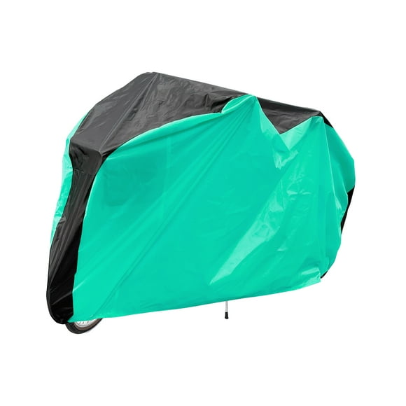 Cubierta de bicicleta Uxcell impermeable para exteriores 75" de poliéster, anti polvo, lluvia, viento, nieve, cubiertas para bicicletas con agujeros para candado, negro y verde lago
