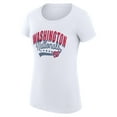 thumbnail image 2 of Women's G-III 4Her by Carl Banks  White Washington Nationals Filigree Team Fitted T-Shirt, 2 of 3