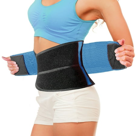 - Double Compression Waist Fitness Belt - Unisex Style - Fits Waist Up To 42