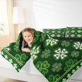 thumbnail image 4 of Feelyou Boho Shamrock Kids Full Size Comforter Sets, Vintage Holiday Bedding Sets, 3pcs, 4 of 8