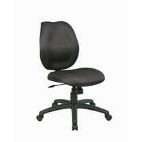Boss Office Products Mid-Back Armless Office Task Chair with Casters, Black