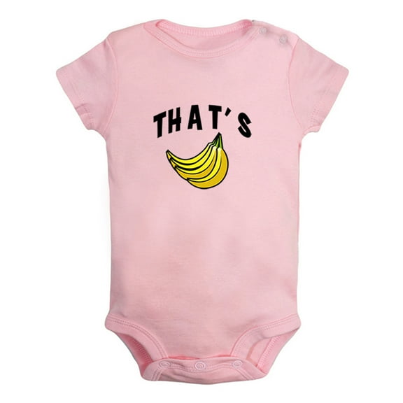 That's Bananas Funny Rompers For Babies, Newborn Baby Unisex Bodysuits, Infant Jumpsuits, Toddler 0-12 Months Kids One-Piece Oufits (Pink, 6-12 Months)