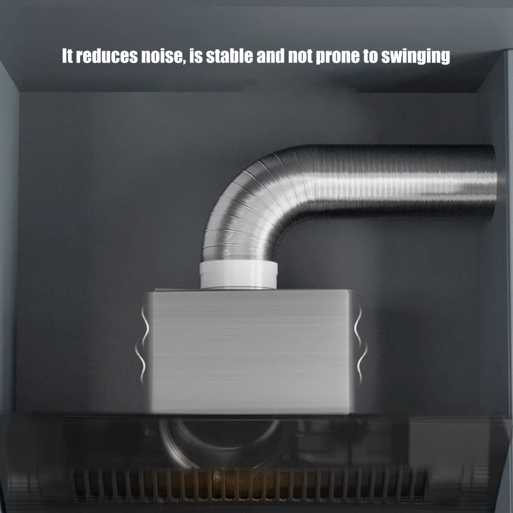 WINDLAND Aluminum Smog Pipe Semi-Flexible Ventilation Duct Bathroom Exhaust Fan Hose