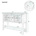 thumbnail image 7 of Sofa Table Buffet Table Console Tables with Two Storage Drawers Two Cabinets and Bottom Shelf Storage Buffet Sideboard Cabinet for Kitchen Entryway-Blue, 7 of 7