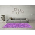 thumbnail image 3 of Ahgly Company Indoor Square Oriental Purple Traditional Area Rugs, 6' Square, 3 of 4