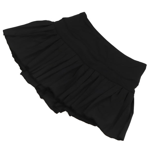 Jupe Plissée de Tennis de Sport, Short Intérieur Respirant, Jupe de Sport Noire à la Mode pour Femmes avec Poches pour la Course et le Yoga