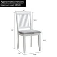 thumbnail image 5 of Duhome Rubber Wood Dining Chairs Set of 2, Slat Back Farmhouse Dining Room Chairs Kitchen Side Chairs with Upholstered Seat, White, 5 of 9