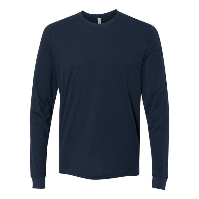 Unisex Sueded Long Sleeve T-Shirt, 2XL, Midnight Navy
