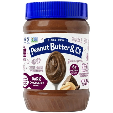 Peanut Butter & Co, Dark Chocolatey Dreams, Peanut Butter Spread, 16 oz