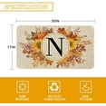 thumbnail image 3 of Fall Monogram Letter N Door Mat 30 X 17 Inch Family Last Name Initial Welcome Doormat Indoor Outdoor Entrance Floor Rug Non Slip Fall Autumn Thanksgiving Decor Rubber Mats, 3 of 6